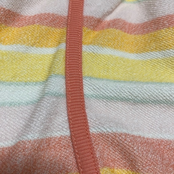 Haute Hippie Kids Terry Cloth Pajama Lounge Set, Pastel Stripes, Size Large. - Picture 4 of 13